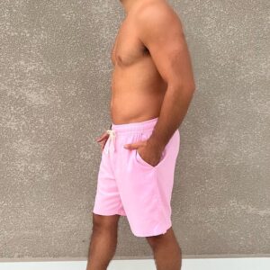 Short de Lino con Bolsillos Laterales y Traseros SELFISH BABE Rosa Claro P