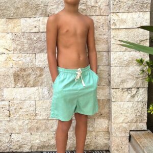 Short de Lino con Bolsillos Laterales y Traseros  SELFISH BABE Verde Aqua 8